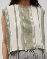 Avana Linen Top - Olive