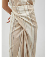 Avana Linen Wrap Skirt Beige