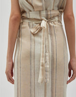 Avana Linen Wrap Skirt Beige
